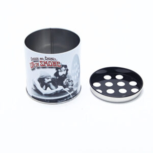 2023 Factory new launch smoke cigarette ashtrays with round push type tin can box