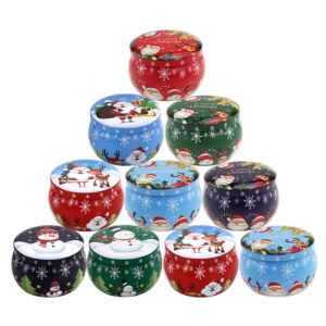 4oz 8oz Round Empty Metal Pink Travel Cute Christmas Packing Soy Wax Candle Tin Jar