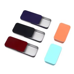 60X34X11mm Custom Slide Top Metal Tin For Candy Crafts Pills Lip Balm Storage Sliding Mint Tin Box