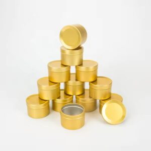 Aluminum Golden Color Tin Aluminum Container for Jewelry Candle 50ml tea tin