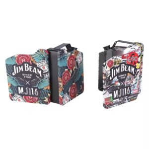 Custom Logo Square Metal Hinge Wine Packing Tin Box Tin Can With Lid