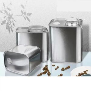 Custom Printed Empty Tinplate Coffee Tin Cans Manufacturer's Metal Gift Box for Coffee Beans and Tea