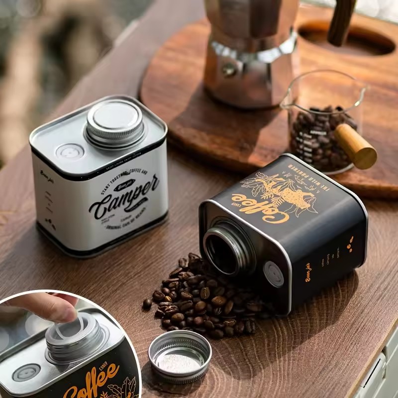 Coffee Bean Tin Can