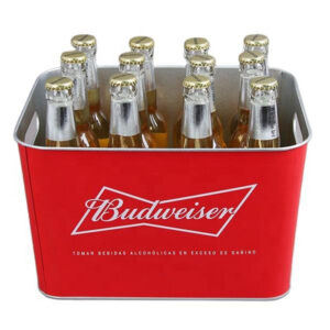 Factory Direct Custom Metal Tin Beer Bucket With Handle Galvanized Ice Bucket