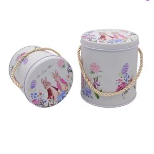 High Quality Food Grade Custom Round Cookie Tins With Lid Christmas Tin Boxes For Gift Candy Cookie Package Metal Can