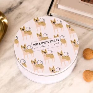 Low MOQ Custom Printing Tin Can Empty Food Grade White Cake Animal Food Cookie Biscuit Fodder Tin Can