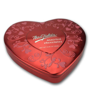 Low MOQ Customized Red Color Heart Tin Box 20 cm for Chocolate Packaging with Emboss