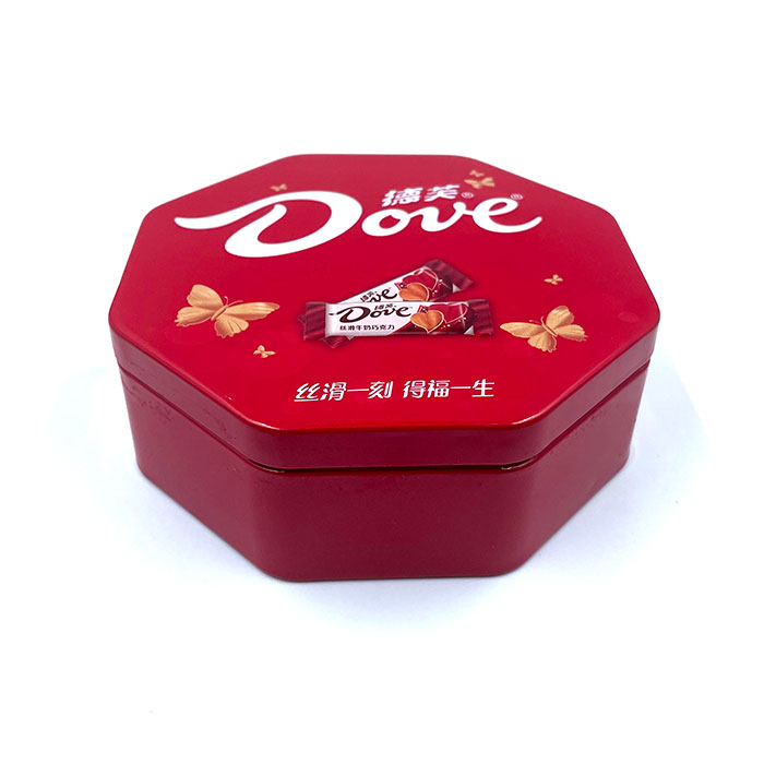 Polygon Tin Box for Storing Chocolate