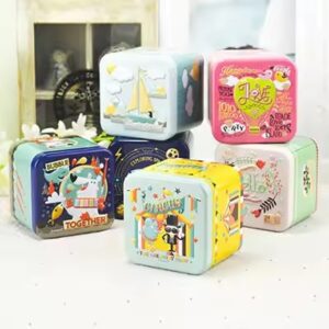 Promomtional small square metal candy,cookie tin packaging box