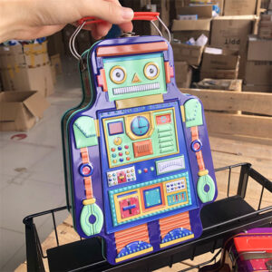 Retro Robot Lunch Box with Carry Handle