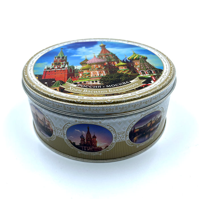 Round Shape Cookie Tin Box