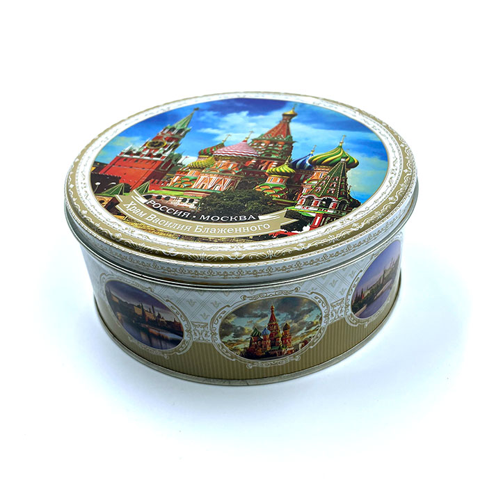 Round Shape Cookie Tin Box