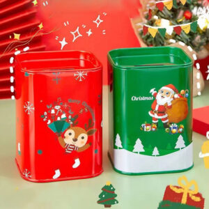 Square Shape Christmas Piggy Bank