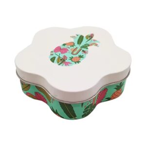 Wholesale Food Grade Flower Shape Custom Design Candy Cookie Jewelry Storage Metal Tin Can Tin Boxes