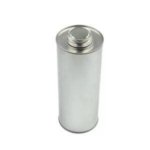 1L Round Metal Can with Threaded Top Metal Cans with Screw Lid For Cooking Oil