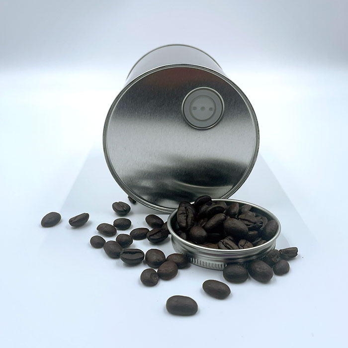 Coffee Bean Tin Can with Vents Holes at Bottom