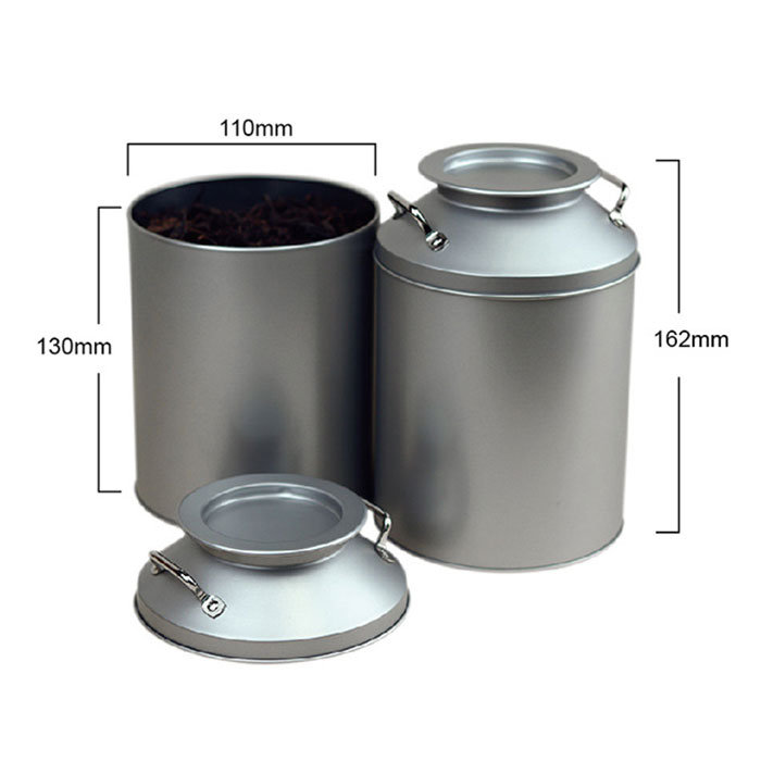 Milk tin can with removable lid