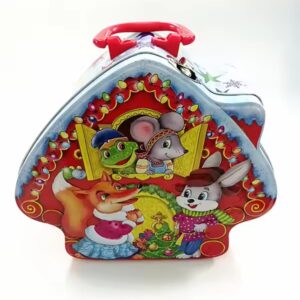 New Design Christmas Tree Shape Candy Food Tin Cans High Quality Tin Box