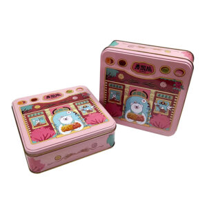 Popular Food Grade Christmas Cookie Biscuit Candy Tin Box Packaging