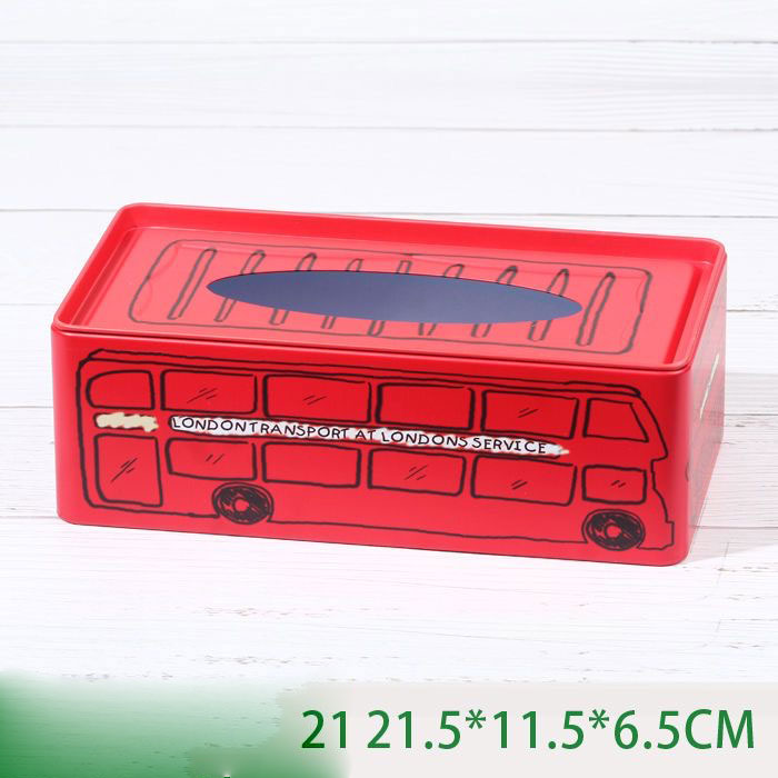 Rectangle Customizable Brand Tissue Tin Box