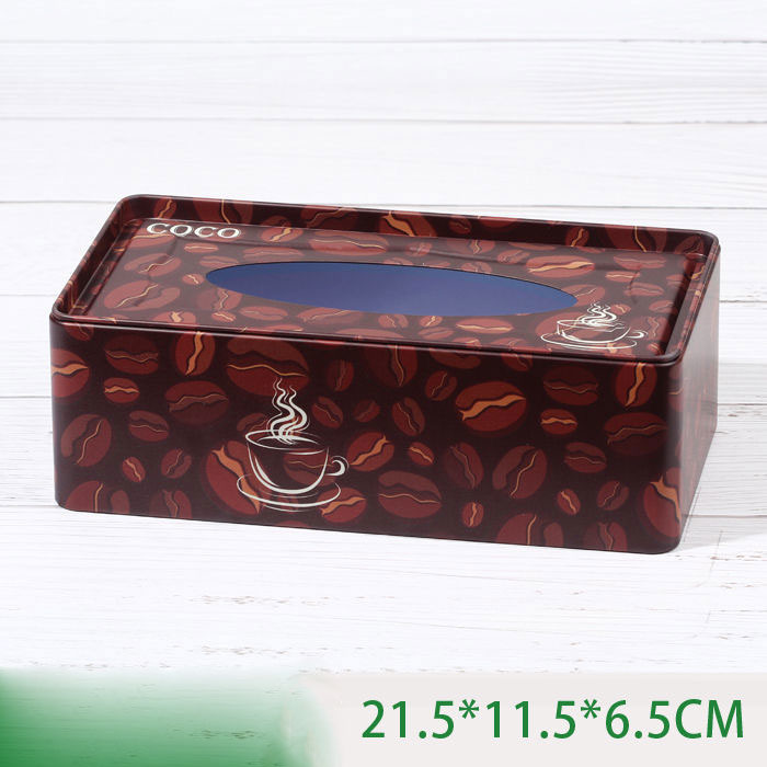 Rectangle Customizable Brand Tissue Tin Box