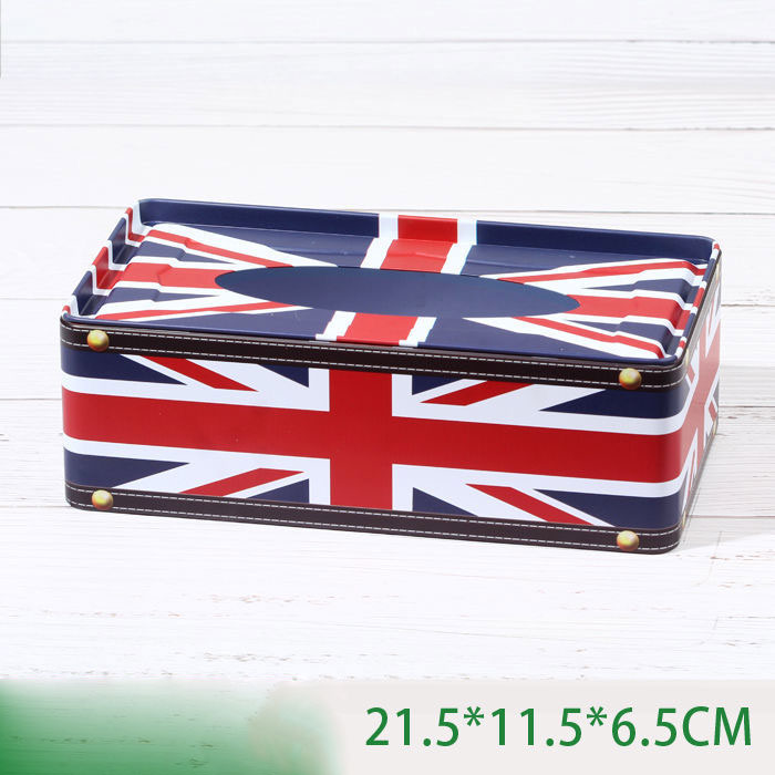 Rectangle Customizable Brand Tissue Tin Box