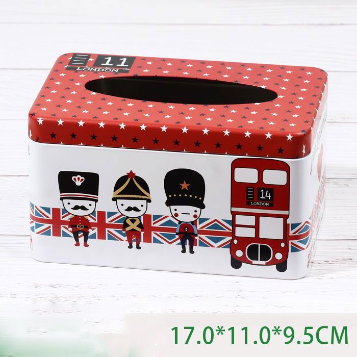 Rectangle Customizable Style Tissue Tin Box