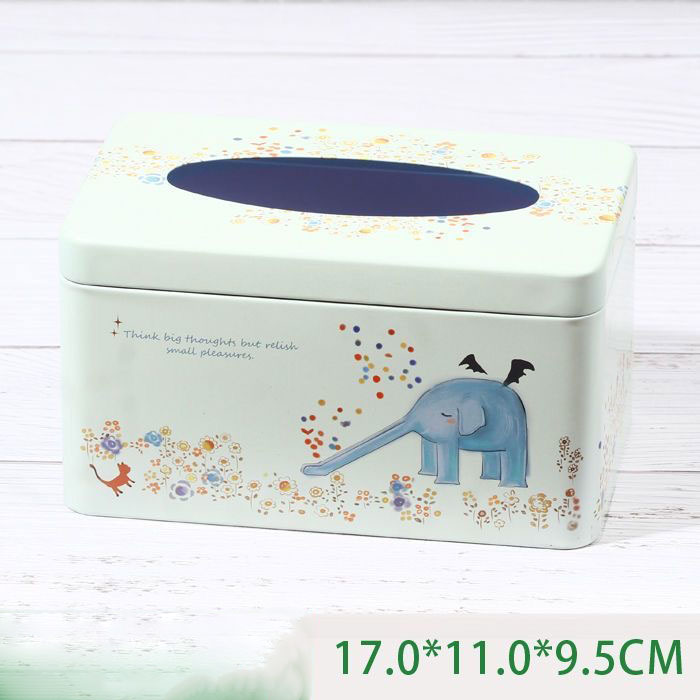 Rectangle Customizable Style Tissue Tin Box