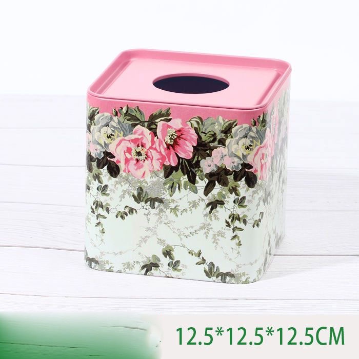 Square Customizable Style Tissue Tin Box