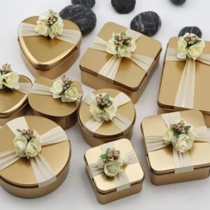 Wedding candy box tinplate box creative wedding candy packaging gift box wedding companion gift manufacturers wholesale