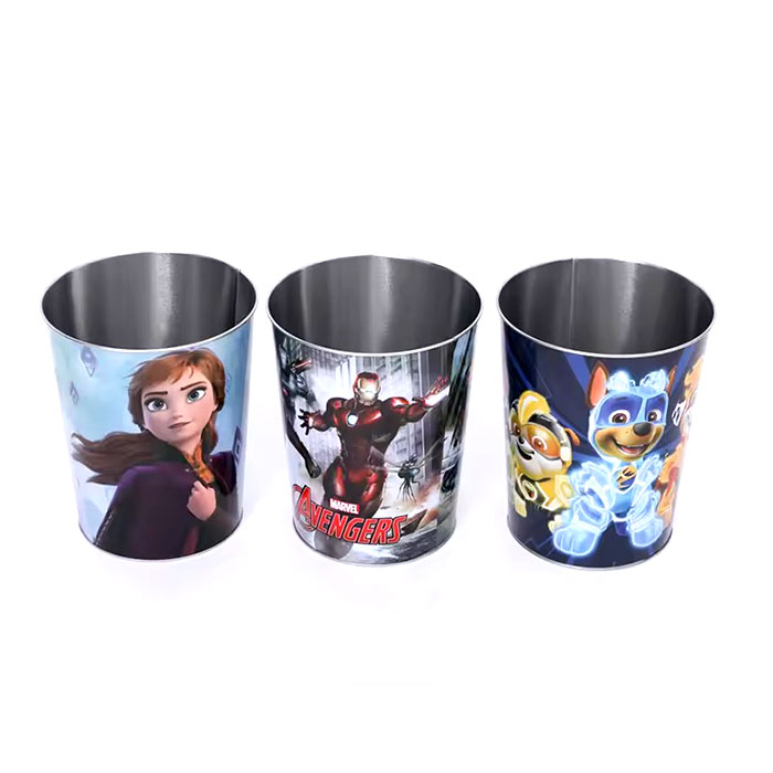 Customizable Popcorn Tin Bucket for Cinema Sale